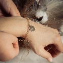 Bracelet médailles personnalisées en argent 925 ou plaqué Or