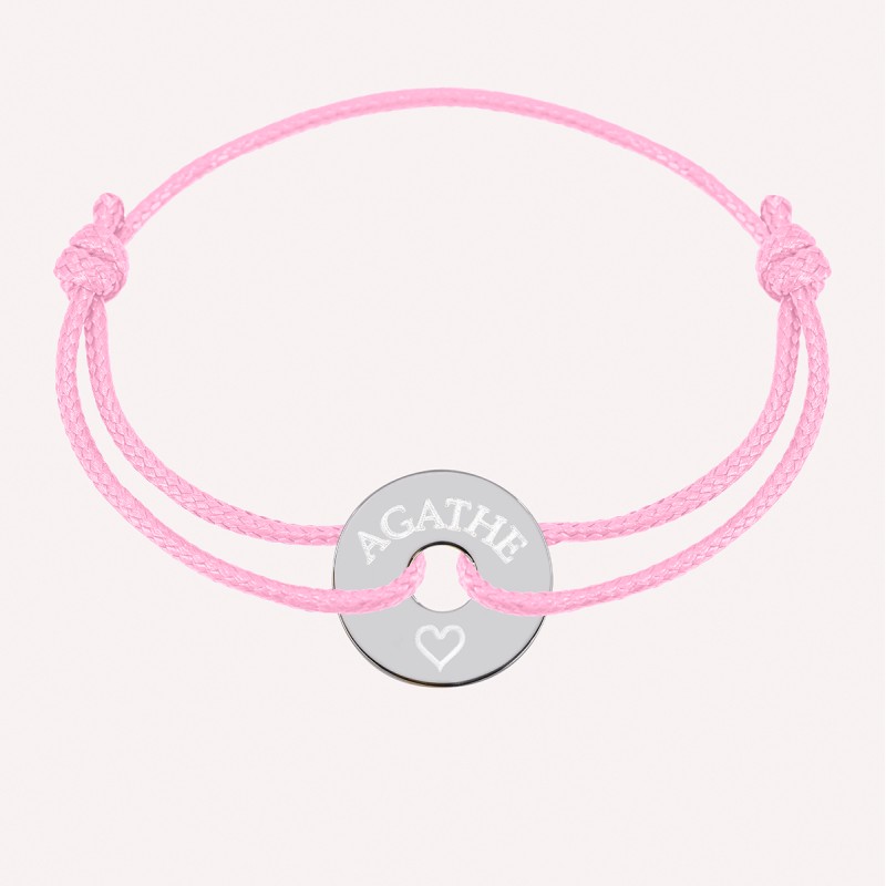 Bracelet petit jeton gravé en argent 925 ou plaqué or
