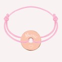 Bracelet cordon jeton personnalisé en Argent 925 ou Plaqué Or