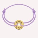Bracelet petit jeton coeur en Or 18 carat à personnaliser