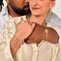 Duo d’amour personnalisé en argent ou plaqué or – Bijoux assortis pour couple