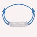 Bracelet plaque rectangle à personnaliser en Argent 925 pour homme