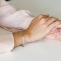 Bracelet personnalisé prénom sur chaine en argent 925 ou plaqué or
