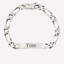 Gourmette homme personnalisée en argent 925 mat