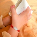 Bracelet personnalisé nuage sur cordon en argent 925 ou plaqué or