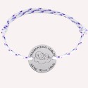 Bracelet médaillon naissance pour homme en Argent 925 à personnaliser