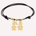 Bracelet gravé garçon ou fille sur cordon