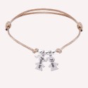 Bracelet chérubins sur cordon à personnaliser