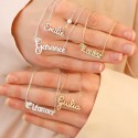 Collier prénom personnalisé lettre gothique en argent 925 ou plaqué or