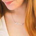 Collier prénom personnalisé lettre gothique en argent 925 ou plaqué or