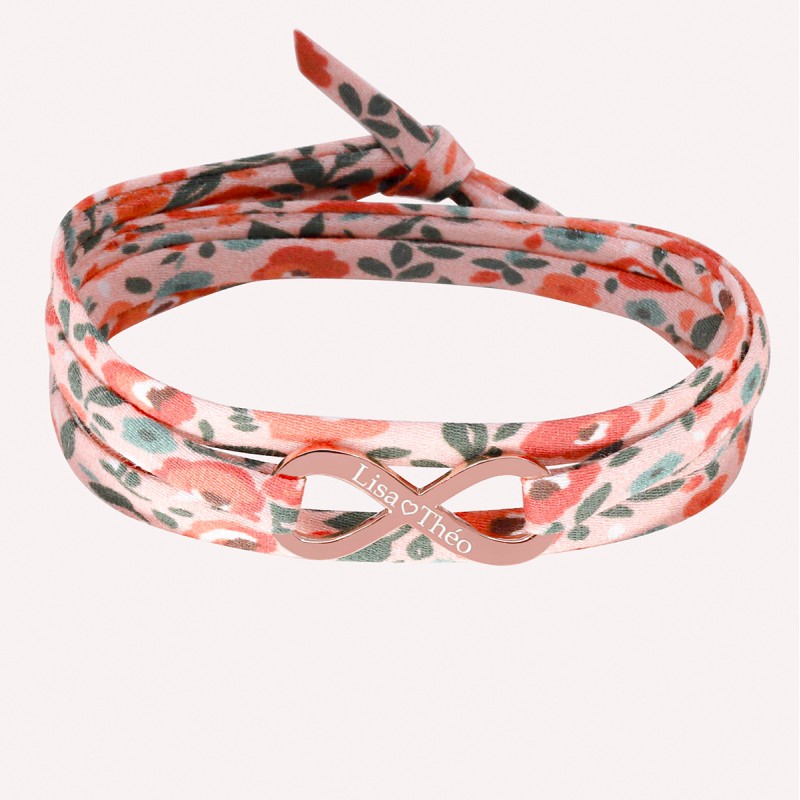 Bracelet  Liberty Triple tour infini à personnaliser en Argent 925