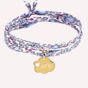 Bracelet liberty gravé coeur dans un nuage