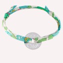 Bracelet personnalisé jeton liberty en argent 925 et plaqué or