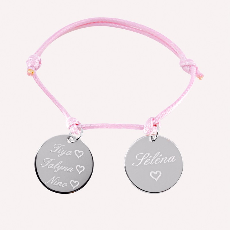 Bracelet gravé mes petits loulous en argent 925 ou plaqué or