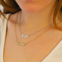 Collier prénom personnalisé lettre gothique en argent 925 ou plaqué or