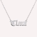 Collier prénom personnalisé lettre gothique en argent 925 ou plaqué or