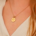 Collier personnalisé médaille avec fermoir intégré en argent 925 ou plaqué or