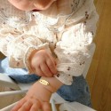 Gourmette identité enfant coeur en Argent 925 ou Plaqué Or à personnaliser