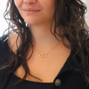 Collier 2 prénoms découpés dans un coeur en Argent 925