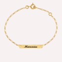 Gourmette personnalisée pour bébé en Or 18K
