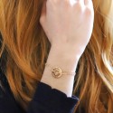 Bracelet gravé forme coeur en Argent 925 ou Plaqué Or