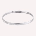Petit bracelet jonc gravé en argent 925 ou plaqué or