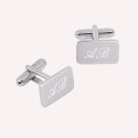 Boutons de Manchette Rectangle en Argent 925 à personnaliser