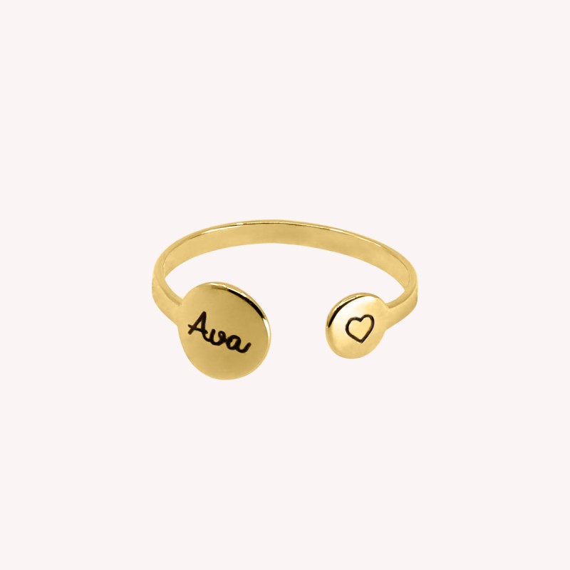 Bague clou ajustable en Argent 925 ou Plaqué or à personnaliser