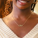Collier prénom personnalisé lettre manuscrite en argent 925 ou plaqué or