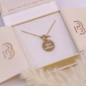 Collier personnalisé médaille avec fermoir intégré en argent 925 ou plaqué or