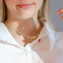 Collier prénom personnalisé en or 18 carats lettre script