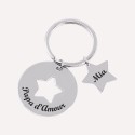 Porte clé "Mes petites étoiles" en Argent 925