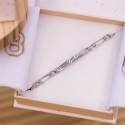 Gourmette homme personnalisée maille alternée en argent 925