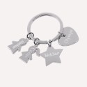 Petit porte clé personnalisé My Family en Argent 925