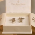 Boutons de manchette personnalisés forme garçon et fille en argent 925