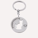 Porte clés personnalisé Chat & Chien en Acier inoxydable