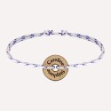 Bracelet jeton rond en bois à personnaliser