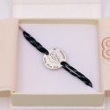 Bracelet médaillon naissance pour homme en Argent 925 à personnaliser