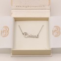 Collier prénom découpé lettre enfantine en argent 925 ou plaqué or