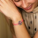 Bracelet cordon jeton personnalisé en Argent 925 ou Plaqué Or