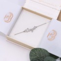 Bracelet prénom découpé jolis coeurs en argent 925 ou plaqué or