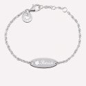 Gourmette bébé personnalisée avec prénom- Etoile de David découpée – argent 925 ou plaqué or 18k