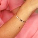 Jonc étoiles à personnaliser en argent rosé