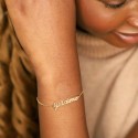 Bracelet « Je t’aime » découpé – Argent 925 ou Plaqué Or