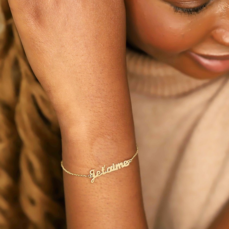 Bracelet découpé "Je t'aime"