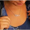 Collier prénom découpé en Or 18K lettre enfantine