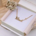 Collier prénom enfant - croix sur le côté - Argent 925 ou Plaque Or 18k