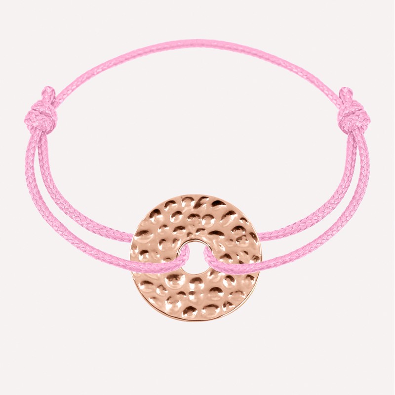 Bracelet personnalisé jeton et martelé en argent 925