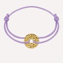 Bracelet personnalisé petit jeton martelé en argent 925 ou plaqué or