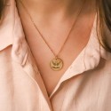 Collier personnalisé médaille ailes d'ange en argent 925 ou plaqué or